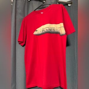 Planes Red Graphic T-Shirt with Plane Design